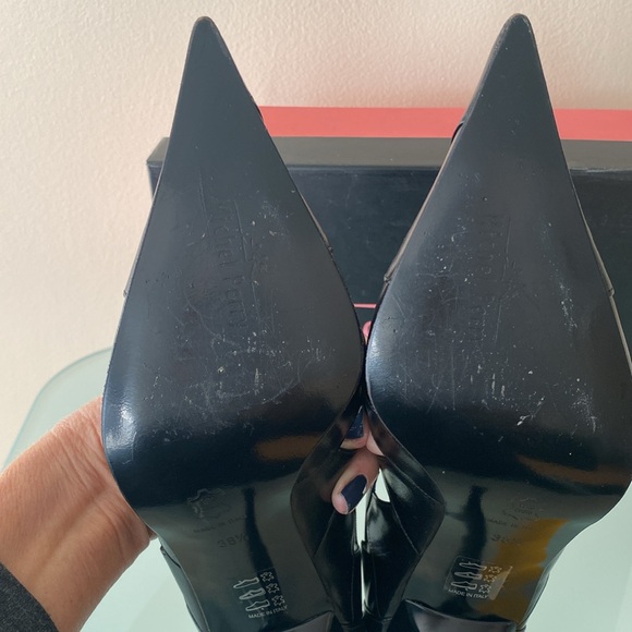 NEW Michel Perry leather SHOES/pumps,heels 8-8.5 US/ 38.5 ITALY - Picture 13 of 13
